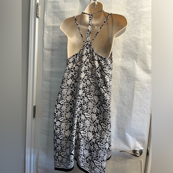 Angie black floral print strappy summerV neck dress Sz-S. S19 - Picture 3 of 8